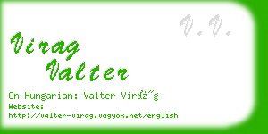 virag valter business card